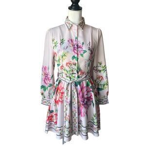 Dahlia McPhee Engineered Print Floral Dress Size Medium